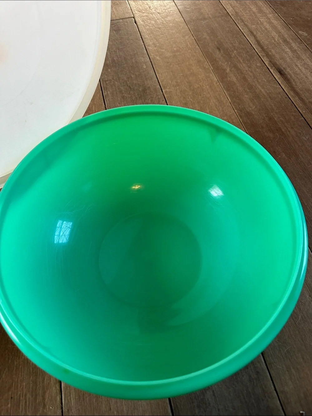Vintage green Tupperware large bowl
